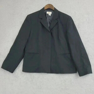 Talbots Womens Wool Blazer Jacket Black Size 16  5CT